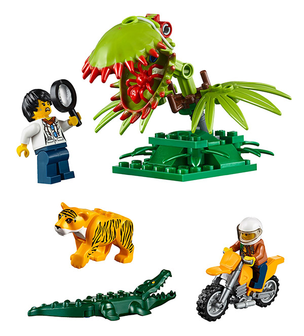 乐高积木lego city城市系列 60162 丛林直升机空投任务