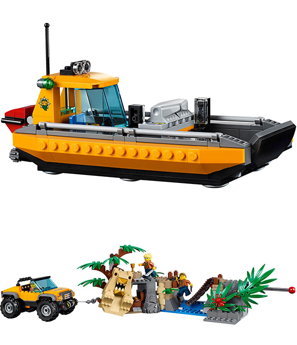 乐高积木lego city城市系列 60162 丛林直升机空投任务